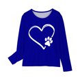 thumbnail image 4 of RXIRUCGD Chemises à Manches Longues pour Filles, Col Rond Mignon, Blouses Décontractées Élégantes (Bleu, Taille : 4 Ans), 4 of 5