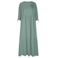 thumbnail image 4 of Gspmoly Robes pour Femmes, Robe Décontractée en Lin Uni à Col en V pour le Printemps et l'Été avec Poches et Manches Longues, Robes de Cocktail pour Femmes Offres du Jour, 4 of 6