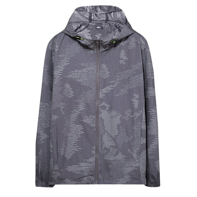 Blouse à Col Rond à Capuche Coupe-Vent pour Homme Automne et Hiver
