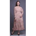 thumbnail image 2 of Bimba Floral Women Cotton Smocked Boho Renaissance Long Ruffle MaxiDress-Large, 2 of 5