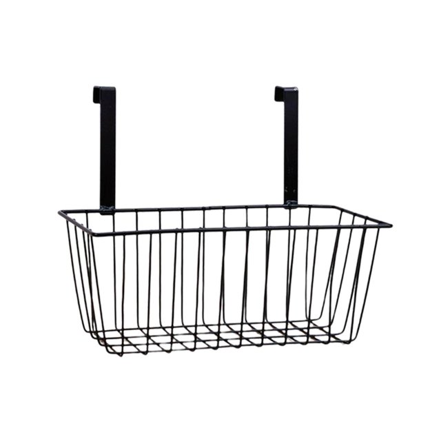 Hanging Storage Basket Shampoo Shelves Rack Organizer tidy storage for Hang Behind Door Black