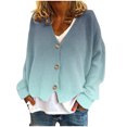 thumbnail image 1 of MeetoTime Women's 2024 Fall Knit Cardigans Open Front Long Sleeve V Neck Button Loose Cardigan Sweaters, 1 of 5