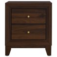 thumbnail image 3 of Welsley 2-drawer Nightstand Bedside Table Walnut, 3 of 15