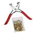 thumbnail image 3 of DOLITY 3xNew Eyelet Fabric Plier Punch Tool Leather Belt Hole Maker + 100 Eyelet, 3 of 9