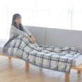 thumbnail image 4 of Bigersell Shawl Blanket Wrap 53" x 31" Fleece Lined Warm Blankets Soft Lightweight Flannel Blanket Throws Plaid Print Blanket Scarf Fall Winter Fleece Blankets Multicolor, 4 of 6