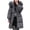 Grey, variant on Clearance! Lisingtool Women's Down Jacket Winter Mid Lenght Down Puffer Coats Ladies Lightweight Jackets With Hood Plus Size Slim Trench Coat Long Sleeve Warm Outwear Outdoor Hiking Jacke