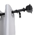 thumbnail image 1 of 0.75 in. Curtain Rod for 86-120 in. Windows, Black, 1 of 1