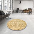 thumbnail image 3 of Ahgly Company Tapis d'Intérieur Carrés Abstraits Jaunes Abstraits pour Aire, 3 Pieds Carré, 3 of 6