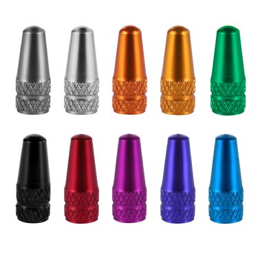 LIOOBO 20pcs Presta Anodized Machined Aluminum Alloy French Style Bike Tire Caps Dust Covers