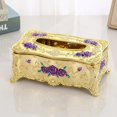 thumbnail image 2 of veasfak Home Rectangular Tissue Paper Box Case Holder Cover Golden, 2 of 3