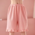 thumbnail image 2 of Timegard Baby Girl Clothes Cute Ruffle Loose Comfy Pjs Shorts Summer Casual Solid Color Cotton Shorts, 2 of 4