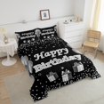thumbnail image 3 of Silver Bedding Happy Birthday Comforter Set, Birthday Party Decorations Bedding Comforter Sets, Cute Balloons Star Garland Princess Bedding Set With 1 Pillow Case (Twin, 2Pcs), 3 of 6