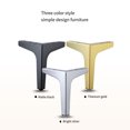 thumbnail image 2 of pitrice 4 Pieces Household Sofa Couch Furniture Attachment Coffee Table Steel Leg Bathroom Modern Triangular Legs Furniture Accessories Hardware Gold 13cm, 2 of 9