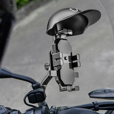 Yhmxh Accessoires de Moto Supports de Téléphone de Moto avec Petit Casque Support Pare-Pluie Cadre de Navigation de Téléphone Cellulaire Fixe Octodontique Support de Téléphone de Moto Accessoires de Moto