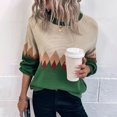 thumbnail image 3 of REDHOTYPE Femmes Col Rond Tricot Pull en Vrac Casual Couleur Bloquant Pull à Manches Longues Top, 3 of 6