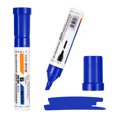 thumbnail image 1 of Uxcell Poster Markers, 2Pcs Large Capacity Permanent Huge Banners Posters Markers Bold Thick Chisel Tip Pen for Painting Drawing on Plastic Glass Wood Fabric Canvas, Blue(0.2" Tip Width), 1 of 7