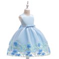 thumbnail image 3 of LEEy-world Robes pour Filles Tout-Petits Enfants Bébés Filles Style Traditionnel Dashiki Africain Manches Courtes Col Rond Robes Princesse Ankara Tenues, Bleu, 3 of 5