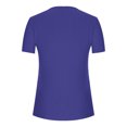thumbnail image 5 of LSLJS Womens T Shirts Women's Fashion Casual Round Neck Pleated Solid Color Button Top Blouse, 5 of 5