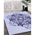 thumbnail image 3 of Ahgly Company Tapis d'Intérieur Lavables en Machine, Carrés Transitionnels Bleu Ciel, Carrés de 8', 3 of 7