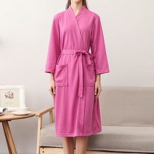 Robes de femme Unisexe respirant couleur solide peignoir éclaboussure maison vêtements Robe manteau M