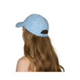 thumbnail image 2 of Casquette de Baseball pour Femmes à Garniture de Paillettes Florales - Bleu Pâle, 2 of 2