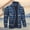 Navy, variant on cllios Men's Flannel Shirt Jacket Warm Quilted Lined Hooded Coat Thick Thermal Long Sleeve Plaid Shacket Jackets Casual Button Down Shirts Outerwear with Pockets
