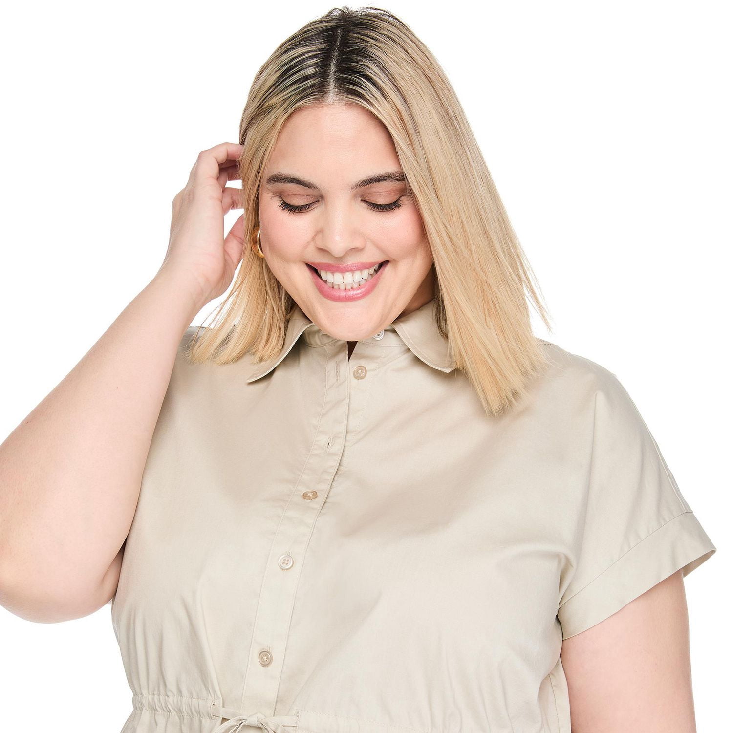 Lane Bryant Women's Plus Cinched Waist Shirt