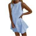thumbnail image 2 of Gspmoly Robes d'Été pour Femmes, Robe pour Femmes Robes d'Été pour Femmes Plage Robe T-Shirt Unie Sans Manches Décontractée Ample Robe Débardeur Robes de Soirée pour Femmes Économies, 2 of 6