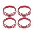 thumbnail image 2 of Car Interior Styling 4pcs A/C Air Vent Knob Trims Rings Red Aluminum Alloy Decor Replacement For  VEZEL XRV, 2 of 8