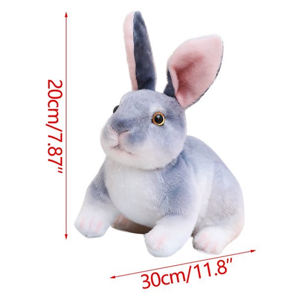 HOARBOEG Mini Realistic Cute Plush Rabbits Lifelike Animal Easter