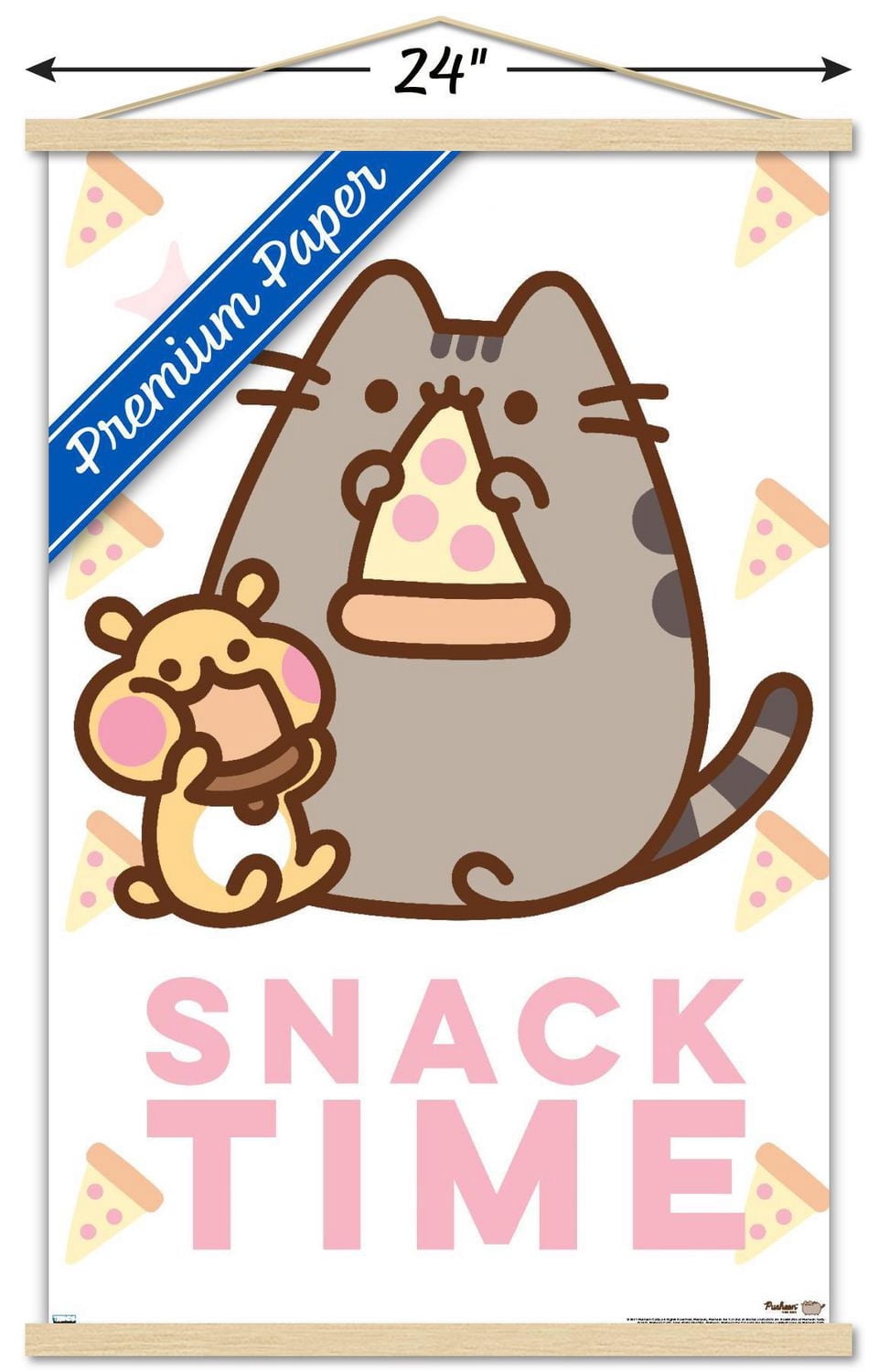 Pusheen - Snack Time Wall Poster, 14.725" x 22.375" Framed