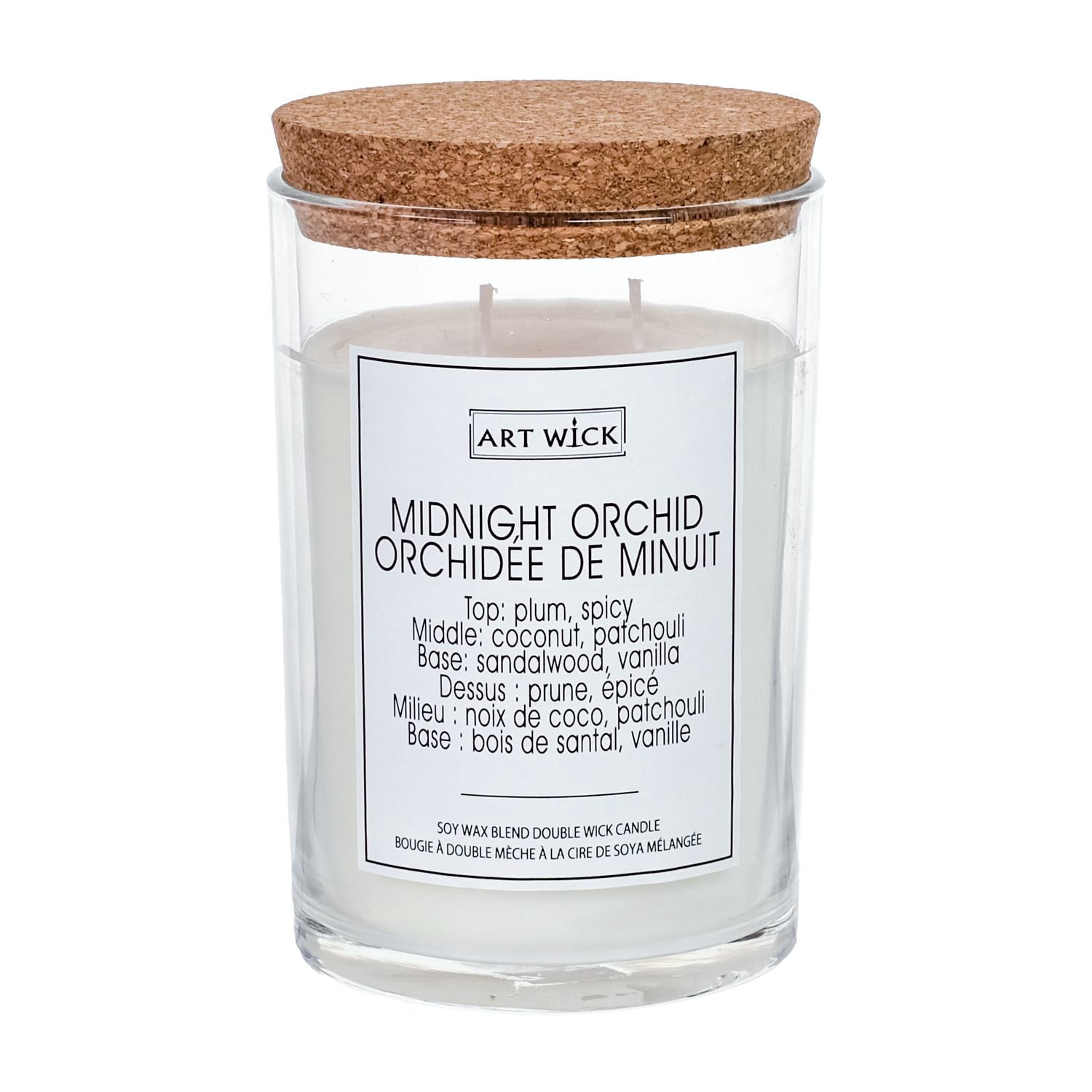 Art Wick 13.9OZ Thym au citron et cire de soja verveine Bougie parfumée mélangée, 1 mèche coton