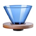 thumbnail image 2 of Glass Coffee Filter Mug, Portable Hand Brewed Dripper, Reusable Pour Over Cone with Removable Wooden Stand, Easy Clean Carafe for Americano, 2 of 8