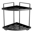 thumbnail image 2 of Taotanxi 2 Tier Metal Bathroom Counter Organizer, Corner Makeup Organizer, Countertop Shelf for Small Space (Black), 2 of 6