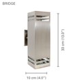 thumbnail image 2 of Xtricity - Applique Murale Extérieure, Hauteur de 13 Pieds', de la Collection Bridge, Nickel, 2 of 3