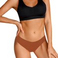 thumbnail image 1 of B91xZ Culotte Femme Invisible Sans Couture Bikini Demi-Couverture, Café, 1 of 4