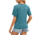 thumbnail image 4 of AherBiu T-Shirts à Manches Courtes pour Femmes Été Décontracté Ample Col Rond Haut Confortable T-Shirts Chemises Blouse de Tous les Jours, 4 of 6