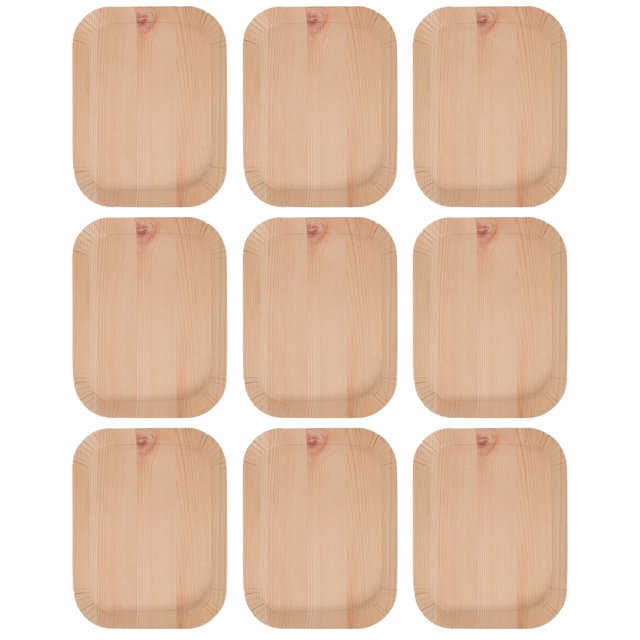 10Pcs Disposable Serving Snack Tray Paper Treat Plate Party Festival Dinnerware