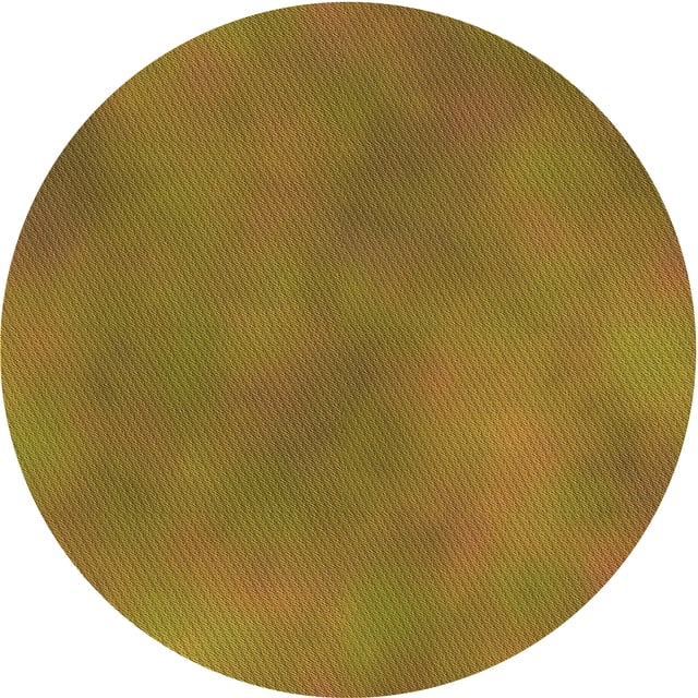 Ahgly Company Tapis Rond Lavable en Machine Intérieur Transitionnel Brun Bronze Foncé, 6 Pieds Rond