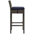 thumbnail image 2 of Modway Tabouret de Bar en Rotin et Aluminium de 30 Po avec Conduit en Brun/marine, 2 of 3