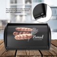 thumbnail image 4 of Bread Box,Large Capacity Metal Bread Box,Holder Bin Container Kitchen Storage Organizer,Storage Organizer 3.1-4L, 4 of 8