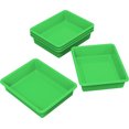 thumbnail image 1 of Storex Flat Storage Tray, Letter Size, 10 x 13 x 3 Inches, Green, 5-Pack, 1 of 1