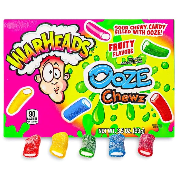 Warheads Ooze Chewz Theater Box-3.5oz Case of 12