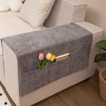 thumbnail image 1 of PRETXORVE Couch Arm Covers, Armchair Slipcover for Couch with 3 Pockets for TV Remote Control，Non- Sofa Arm Covers Washable Sofa Armrests Covers for Living Room, 1 of 7