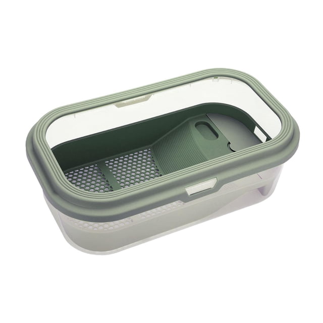 Bunblic Turtle Tank Detachable Indoor Decor Case Container Habitat Reptile Tank for Pet Turtle Small Amphibious Creatures Hermit Crabs L green