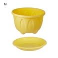 thumbnail image 2 of Flower Pot Nice-looking Fashion Lightweight Plastic Flower Vegetable Planters Pot with Tray for Home, 2 of 9
