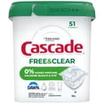 thumbnail image 4 of Cascade Free & Clear Action Pacs, Dishwasher Detergent, Unscented, 51ct, 4 of 16