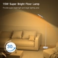 thumbnail image 2 of OUTON LED Floor Lamp for Living Room, Dimmable Reading Lamp with Remote and Touch Control, 4 Color Temperature Standing Lamp for Bedroom Office Piano(Grey), 2 of 10