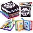 thumbnail image 3 of Soft Baby Cloth Book Infant Educational Black & White Traffic Animal Fruit Numbers Cognize Cloth Book Toy, 3 of 4