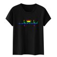 thumbnail image 3 of RKSTN T-Shirts Fierté Femmes T-Shirts Graphiques Arcs-en-Ciel T-Shirts LGBT T-Shirts Décontractés Col Rond Manches Courtes Hauts, 3 of 3